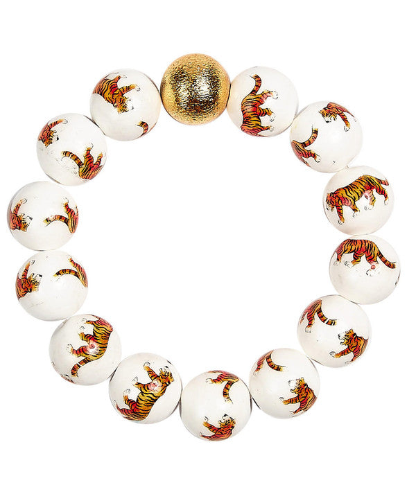 Georgia Beaded Bracelet - Tiger - Gameday Collection