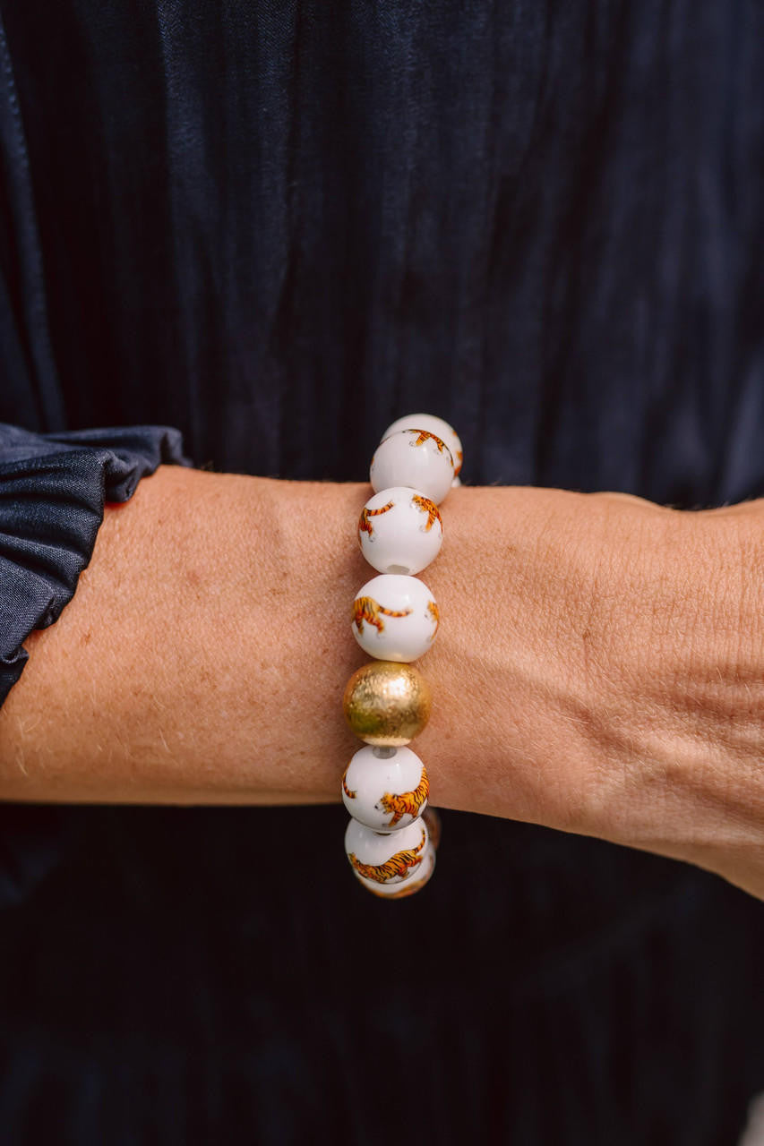 Georgia Beaded Bracelet - Tiger - Gameday Collection