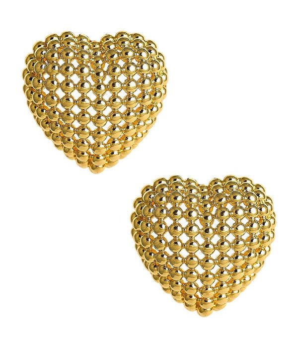 Sally Heart Earring - 18k Gold Plated