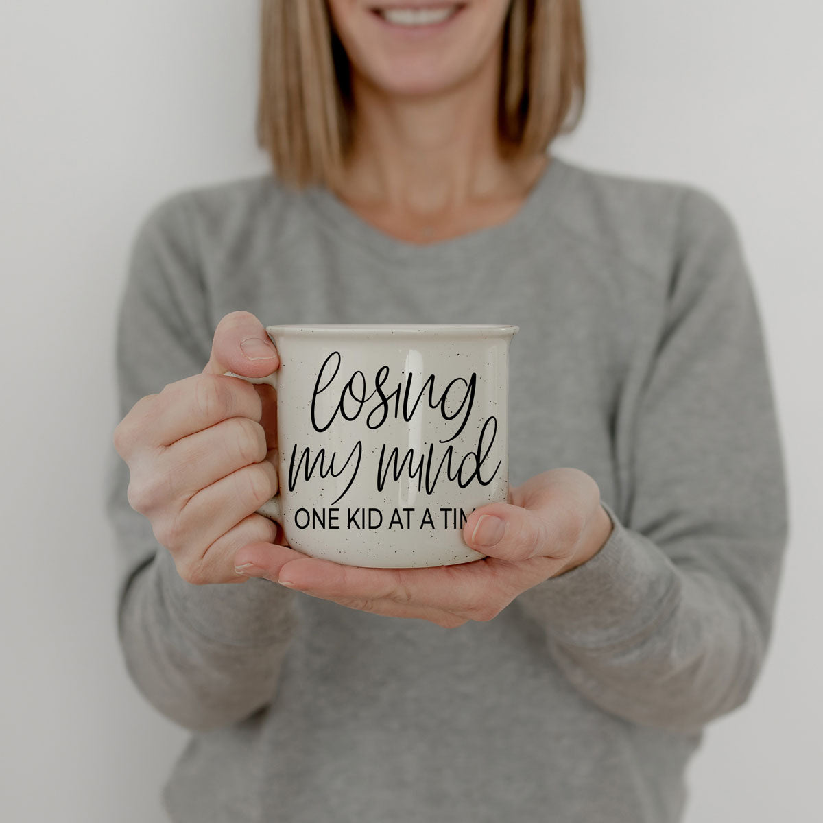 coffee bar decor mug for tired mama
unique baby shower gift losing my mind mug
funny mug for second time and third time moms
everyday mom coffee cup with honest quote
losing my mind mug for carline coffee
large handle ceramic mom mug with funny saying