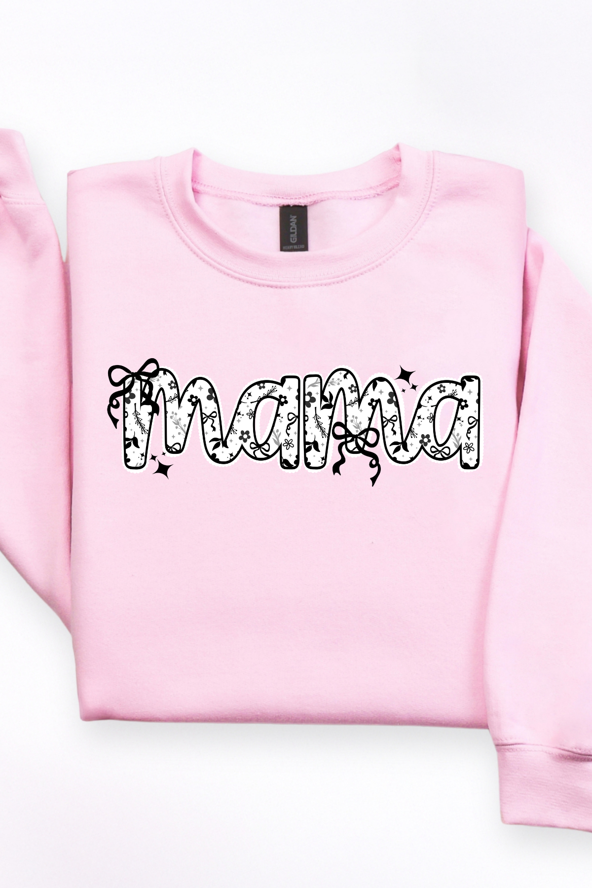 Mama Black & White Lace Sweatshirt