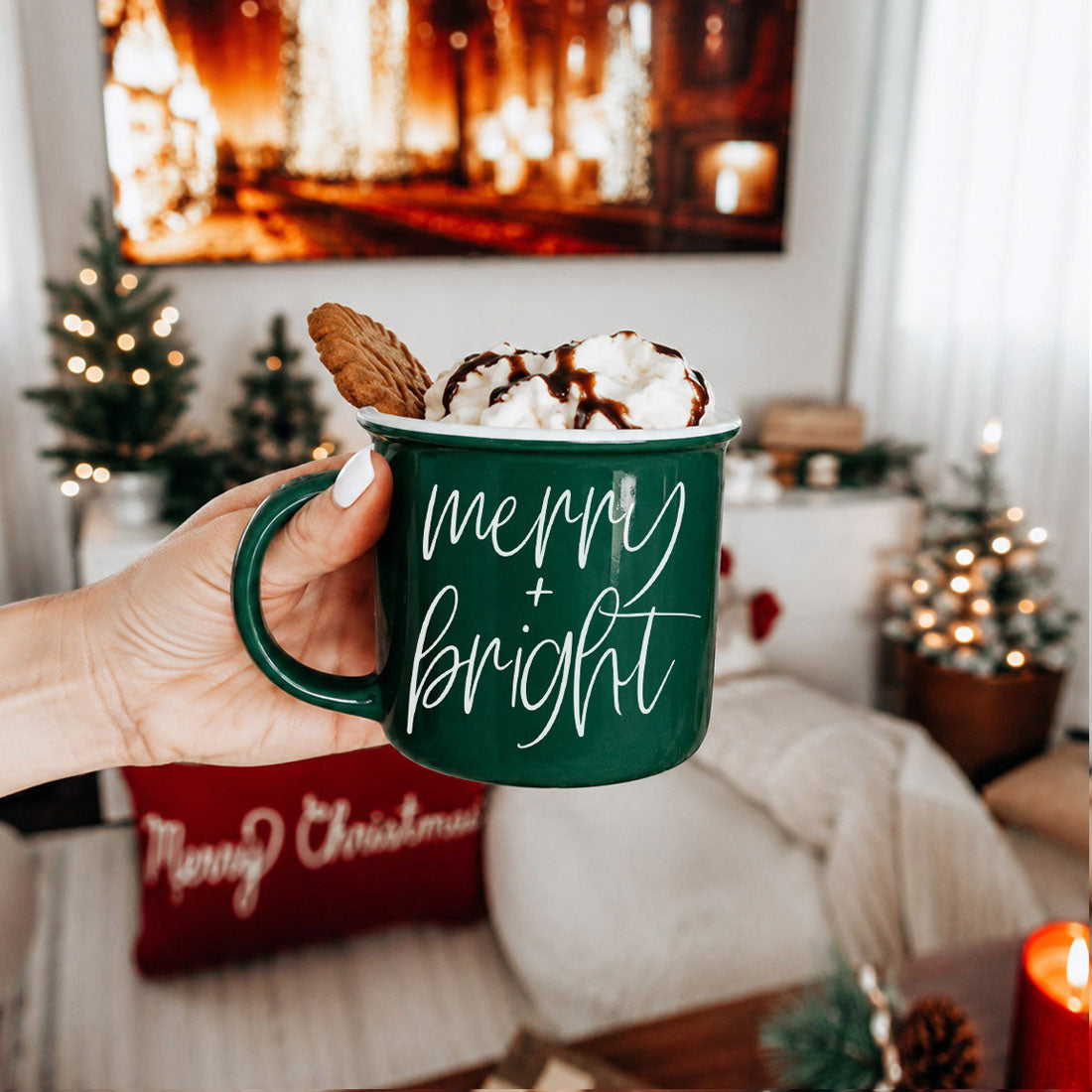  Green Christmas coffee mug with Merry and Bright text
Merry and Bright holiday coffee cup
Christmas mug with festive Merry + Bright phrase
Red and green ceramic mugs for Christmas
Holiday ceramic coffee mug with cheerful Christmas saying
Merry + Bright mug for holiday coffee lovers
Christmas morning coffee mug in red or green