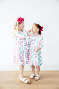 Middle Sister 3/4 Sleeve Pocket Twirl Dress