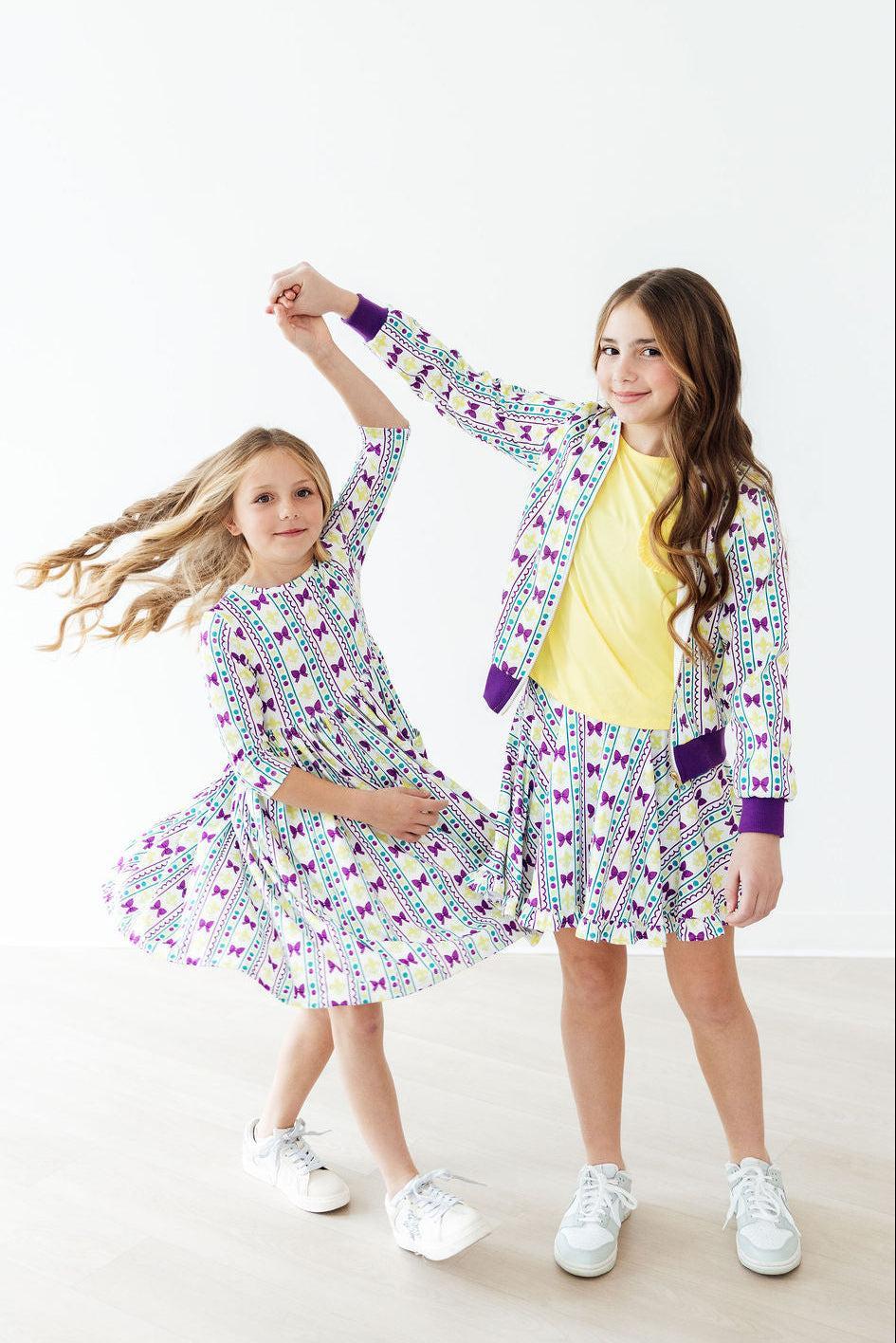 Mardi Gras Ruffle Twirl Skort