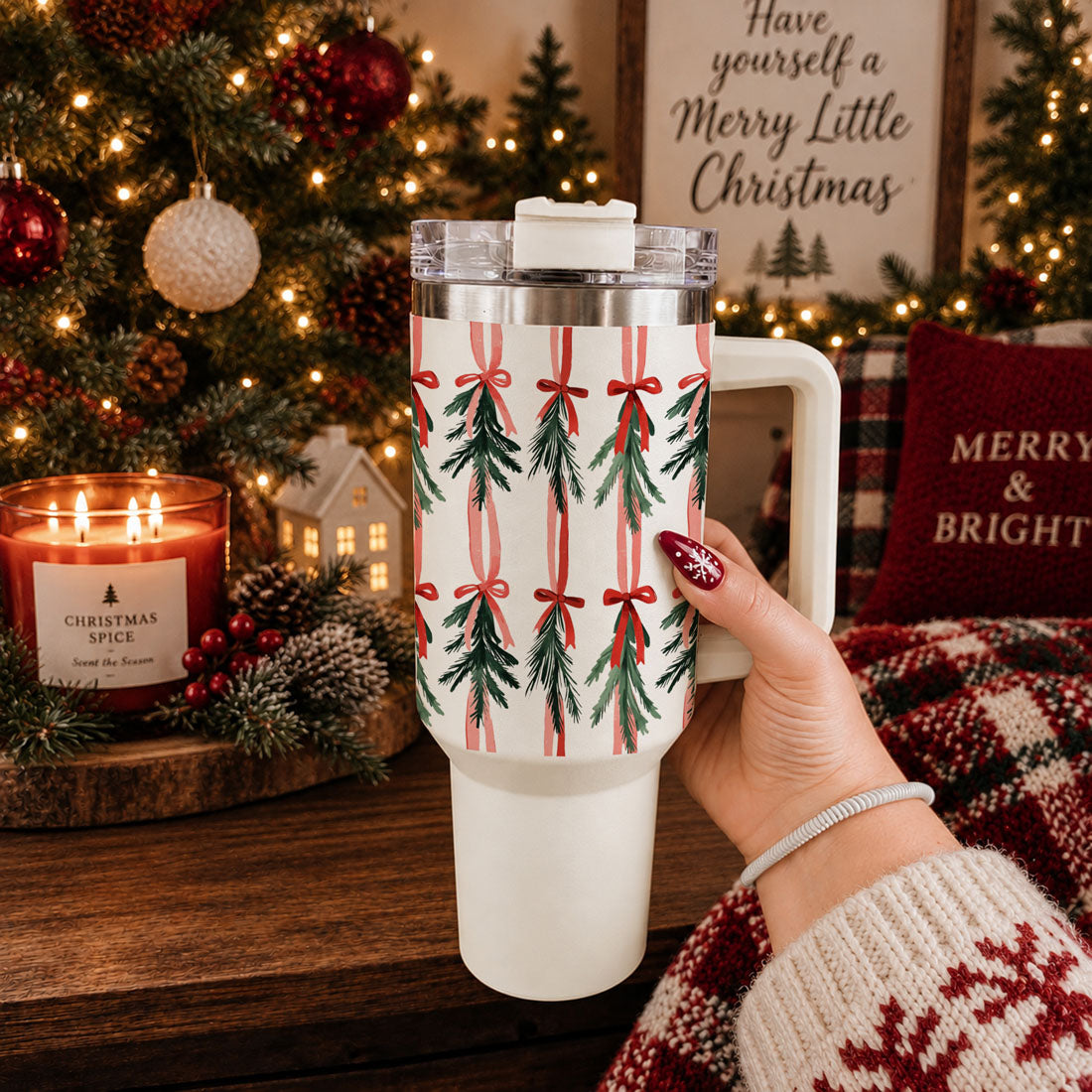 winter botanical coffee tumbler
holiday water cup with evergreen design
Christmas beverage tumbler with festive bows
seasonal Christmas travel cup for women
festive holiday beverage cup
Christmas cup with botanical holiday pattern
winter greenery tumbler with lid and handle
holiday drinkware with red ribbon detail
Christmas tumbler with classic greenery pattern
charming Christmas bow tumbler
festive pine branch cup for holidays
holiday ribbon coffee cup with handle
Christmas tumbler for festive home lovers
