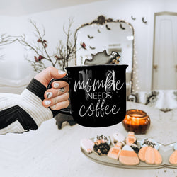 Halloween Mom Gift Black Coffee Mug Mombie Needs Coffee
Double-Sided Mombie Coffee Mug Black Ceramic
Zombie Mom Halloween Mugs