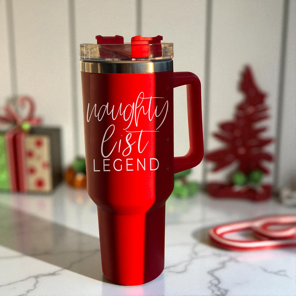 Christmas humor tumbler 40oz - naughty list legend funny holiday gift
40oz Christmas tumbler adult humor drinkware
Red Christmas tumbler 40oz  holiday gag gift
Christmas funny tumbler 40oz seasonal drinkware
Holiday humor tumbler 40oz  Christmas gift