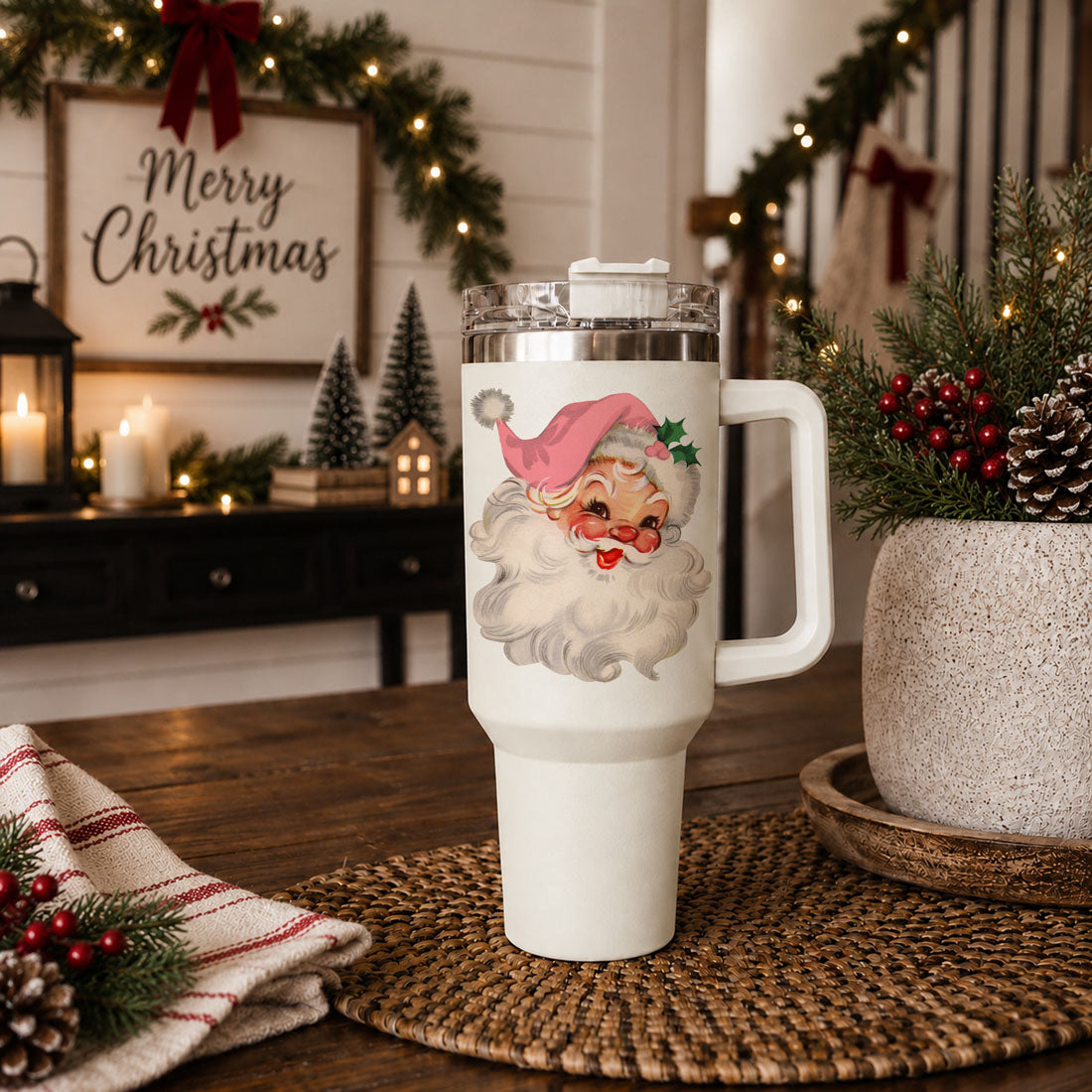 vintage Santa Claus coffee tumbler
pink Santa iced coffee cup for Christmas
Christmas drinkware with retro Santa artwork
vintage Santa face holiday gift
pink Santa Christmas accessory
retro Christmas Santa drink cup
nostalgic Christmas tumbler for women
vintage holiday Santa cup for her
soft pink Santa Christmas drinkware
feminine retro holiday tumbler
pink Santa seasonal travel cup
retro Santa Claus reusable tumbler
vintage Christmas character tumbler
classic holiday Santa cup with handle
pink Santa Claus 