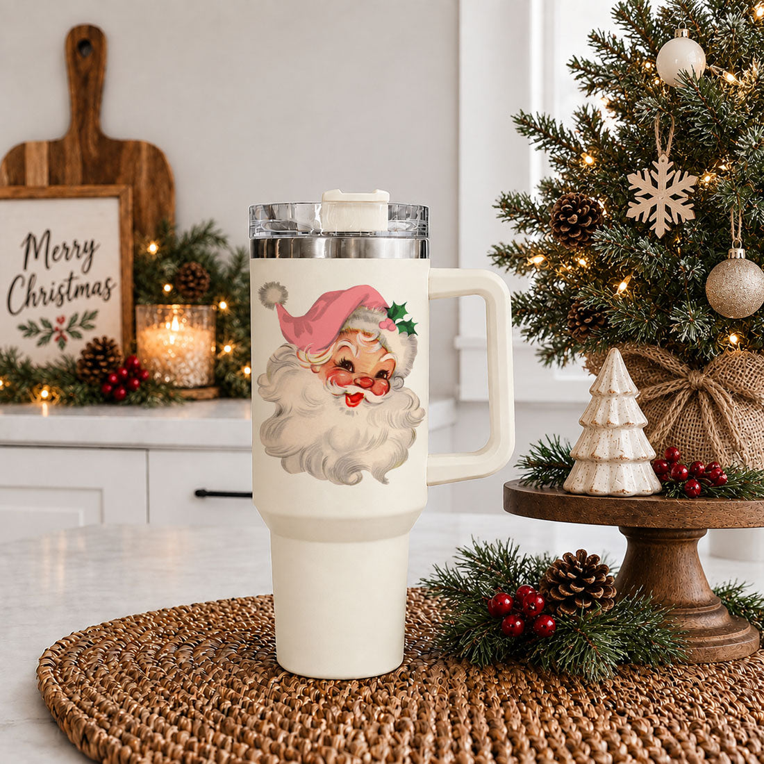 pink Christmas drinkware for vintage home style
retro Santa cup for nostalgic holiday decor
vintage Santa tumbler for festive kitchen styling
feminine Christmas drinkware with retro Santa
classic Santa cup for traditional Christmas decor
vintage pink Santa tumbler for holiday gifting
Christmas cup for retro holiday collector
Santa Claus tumbler for vintage Christmas fan
holiday drinkware for pink Christmas lover
Christmas gift tumbler for Santa enthusiast
festive retro Santa present for her
vintage pink San