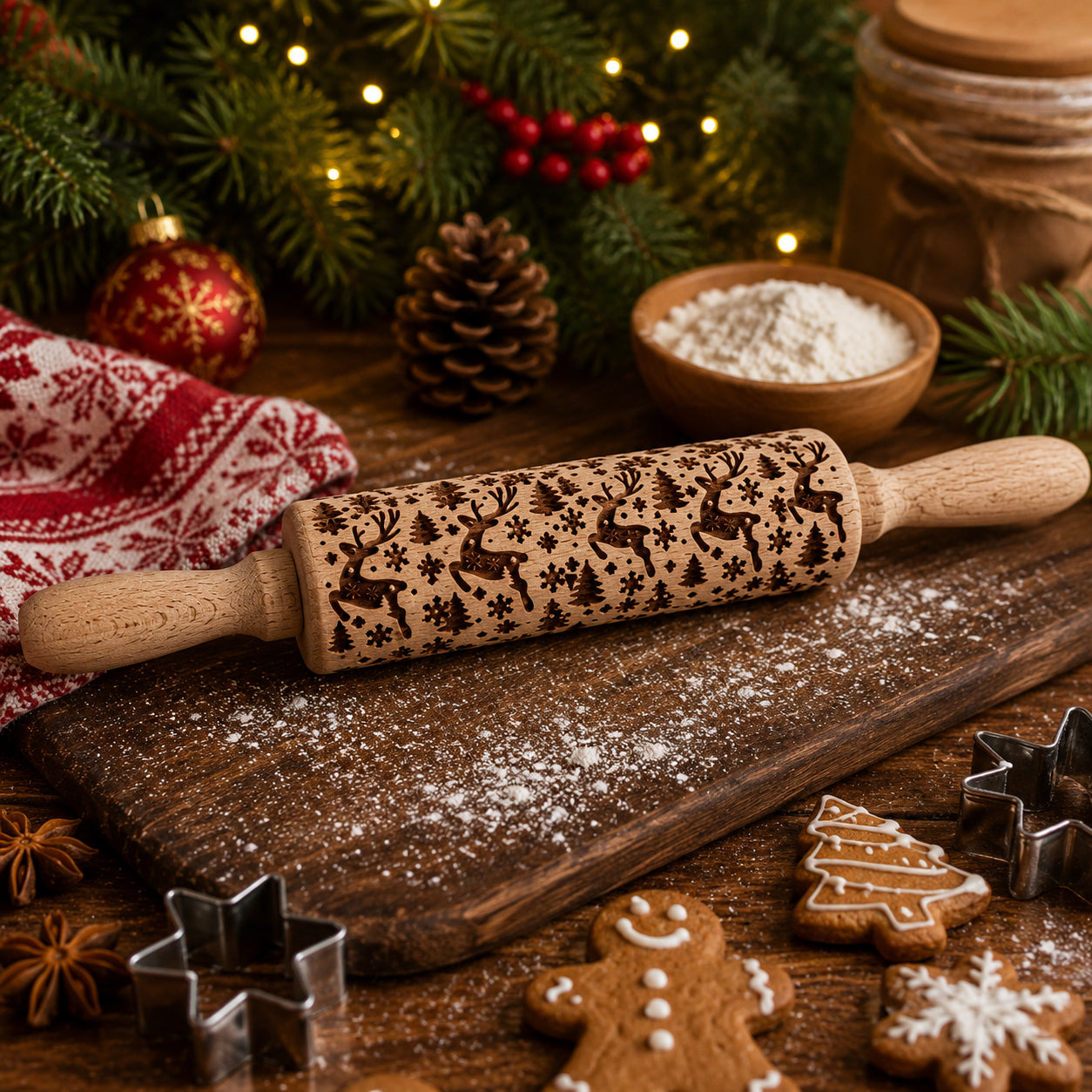 Christmas Rolling Pin Set