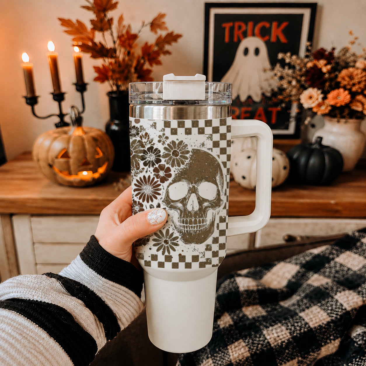 Retro Ghost + Skull