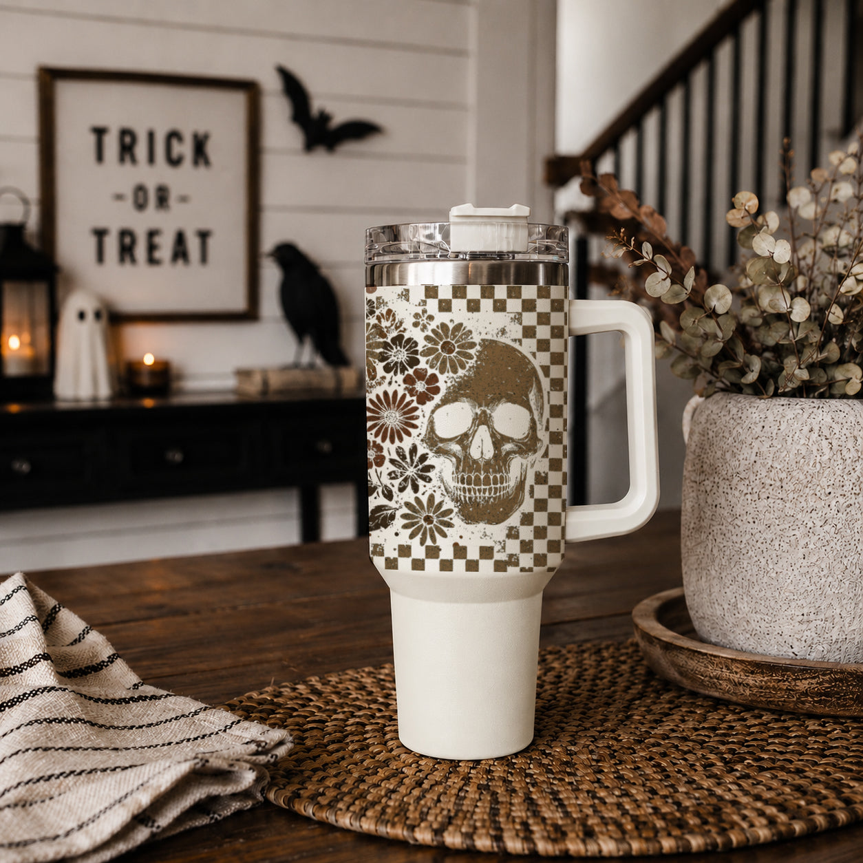 Retro Ghost + Skull