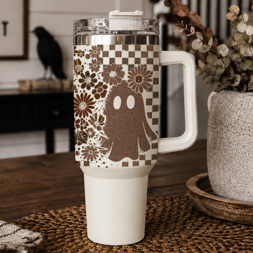 Retro Ghost + Skull