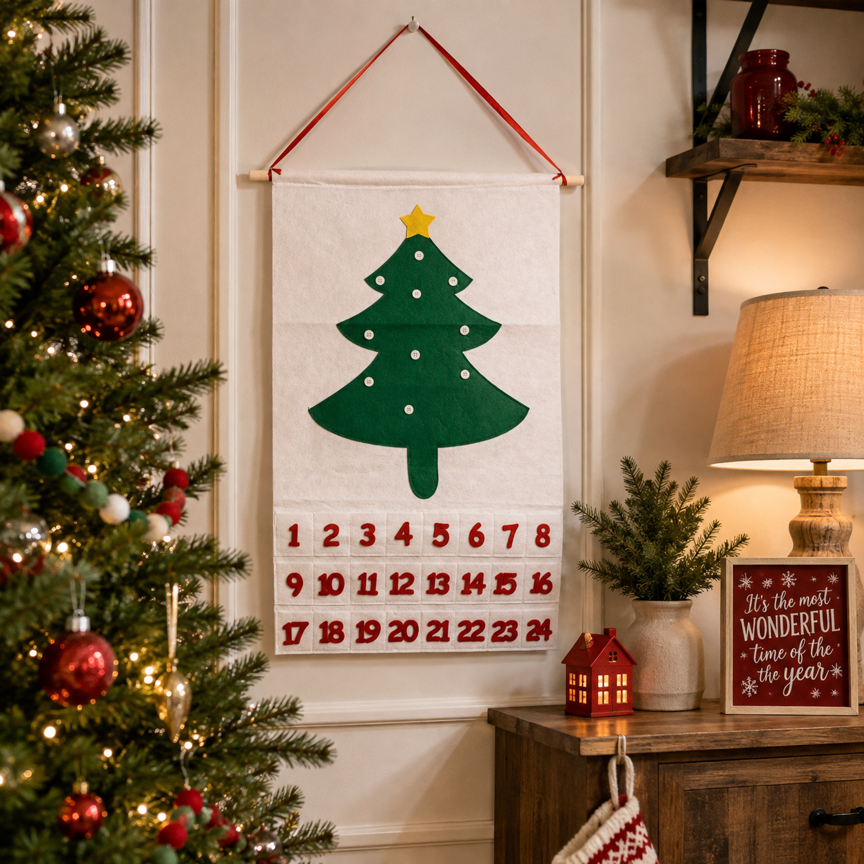 handmade holiday Advent calendar
handmade fabric Advent calendar
handmade felt holiday decor
handcrafted Christmas Advent calendar
handmade Christmas decor for families
artisan Christmas Advent calendar
unique handmade Christmas decoration
handmade reusable Christmas decoration
handmade Christmas keepsake
reusable Christmas keepsake
Christmas memory making tradition
sentimental Christmas Advent calendar
Christmas keepsake for family
Christmas tradition keepsake
Christmas decor to use every year