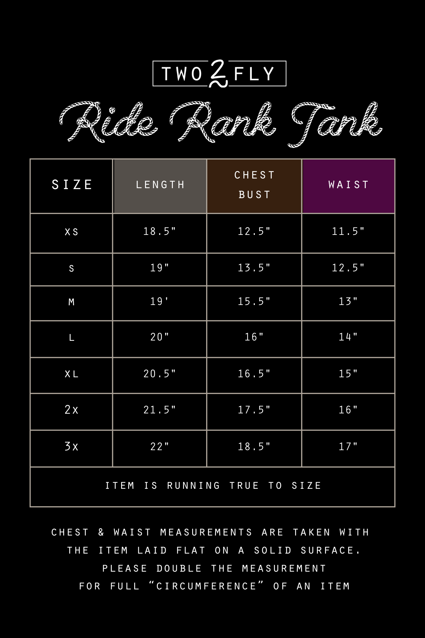 RIDE RANK TANK *SADDLE