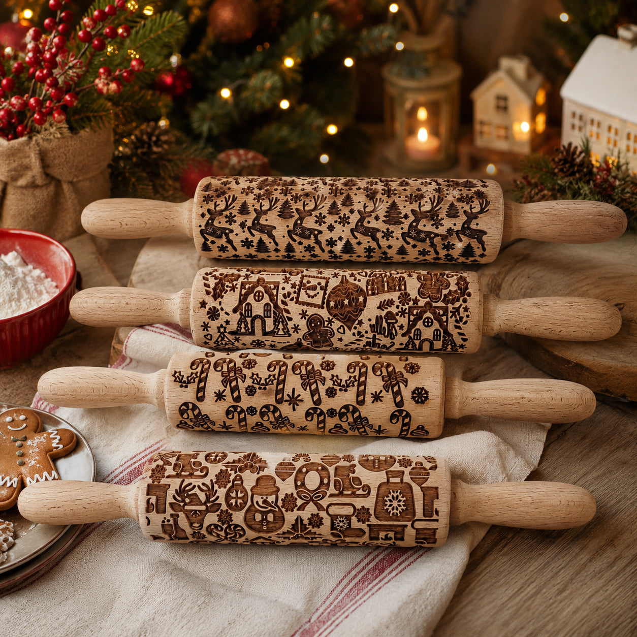 Christmas Rolling Pin Set