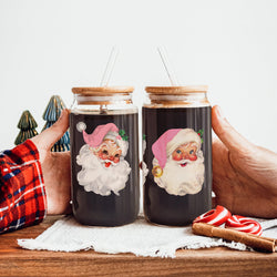 Vintage Pink Santa