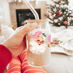 Vintage Pink Santa