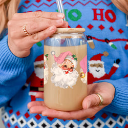 Vintage Pink Santa