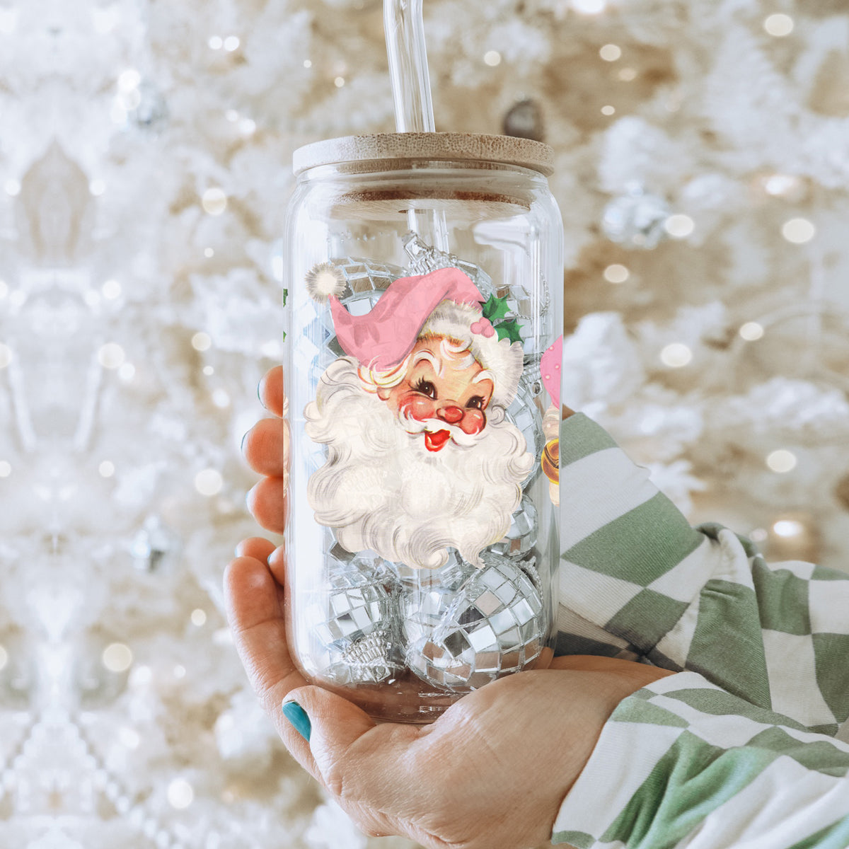 Vintage Pink Santa