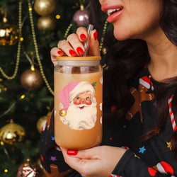 Vintage Pink Santa