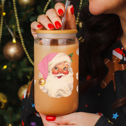 Vintage Pink Santa