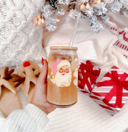 Vintage Pink Santa
