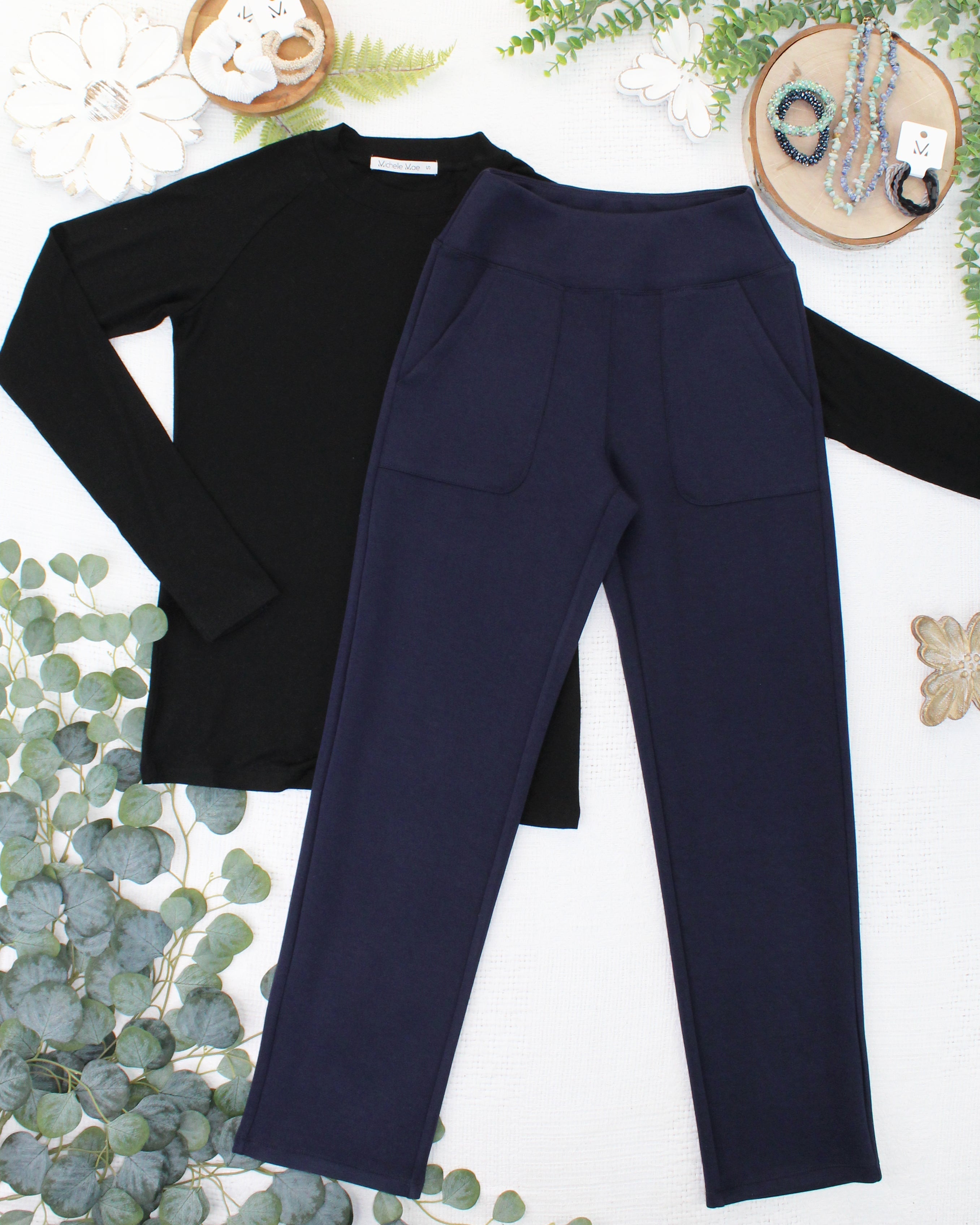Luxe Ankle Bottoms- Navy
