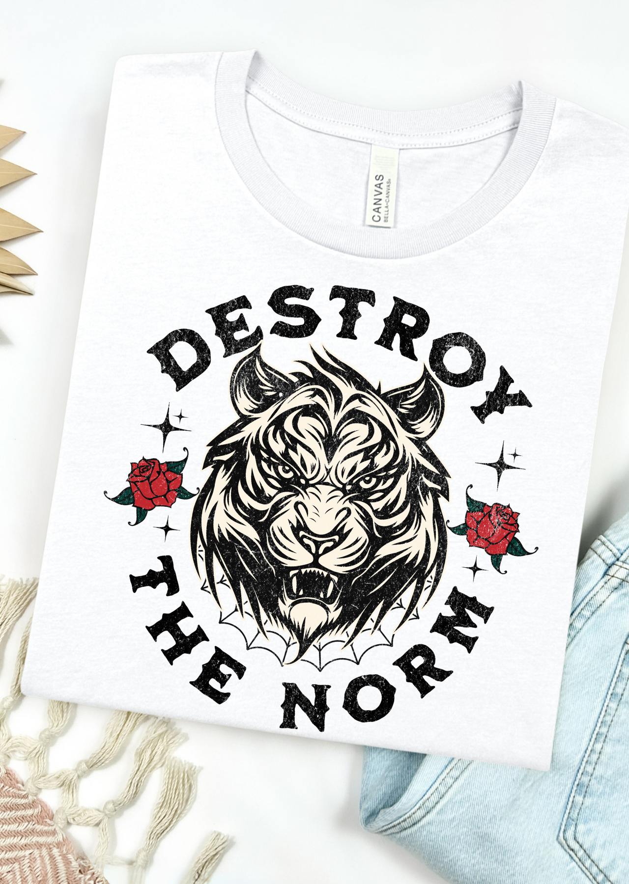 Fearless Tiger Canvas T-Shirt