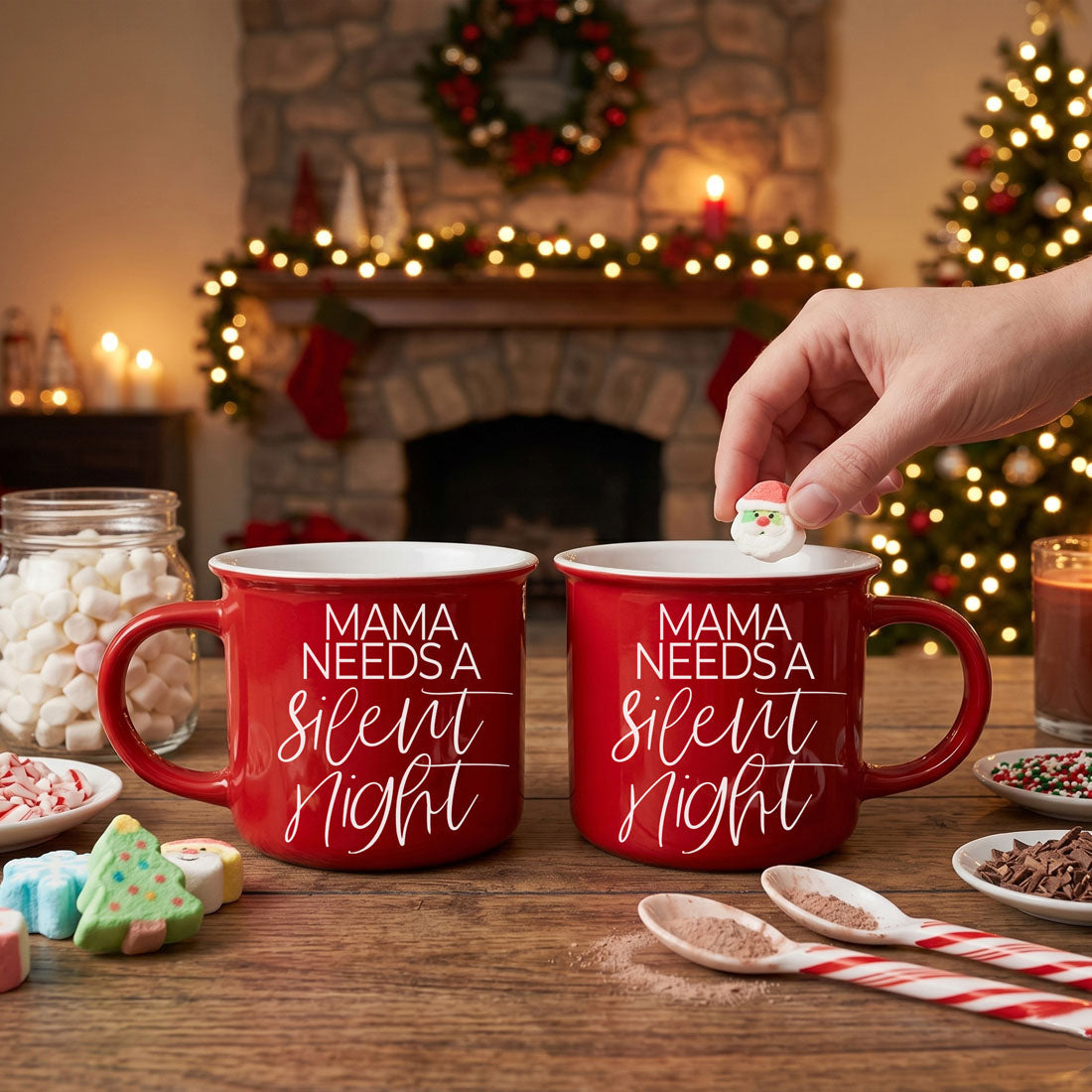 Mama Needs a Silent Night mug for merry chaos
Christmas mug for tired mama queen
Funny mama Christmas mug
Mama Needs a Silent Night mug for Christmas queen
Funny Christmas queen coffee mug
Mama Needs a Silent Night mug for holiday boss babe
Funny Christmas mug for boss babe moms
Christmas mug for the holiday drama mama
