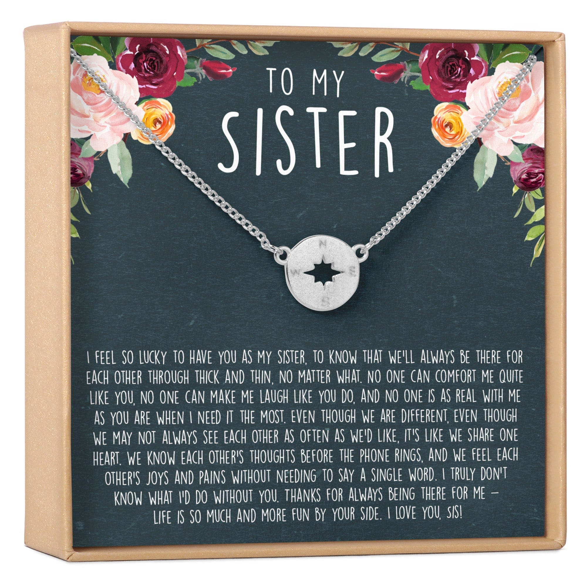 Sisters Compass Necklace