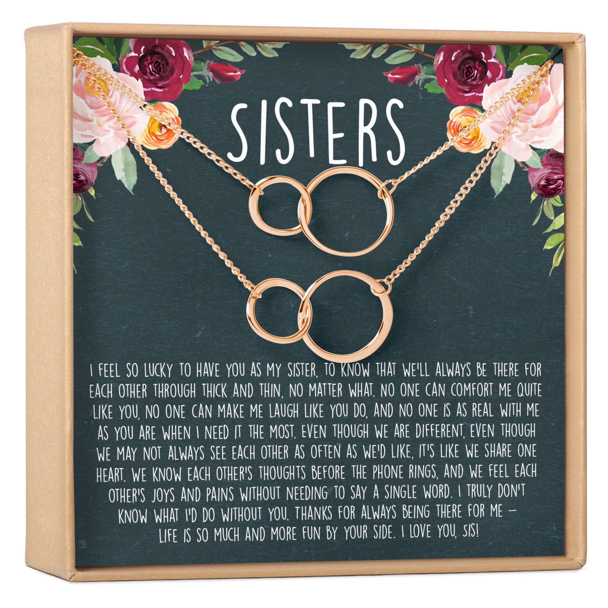 Sisters Double Circles Necklace Set