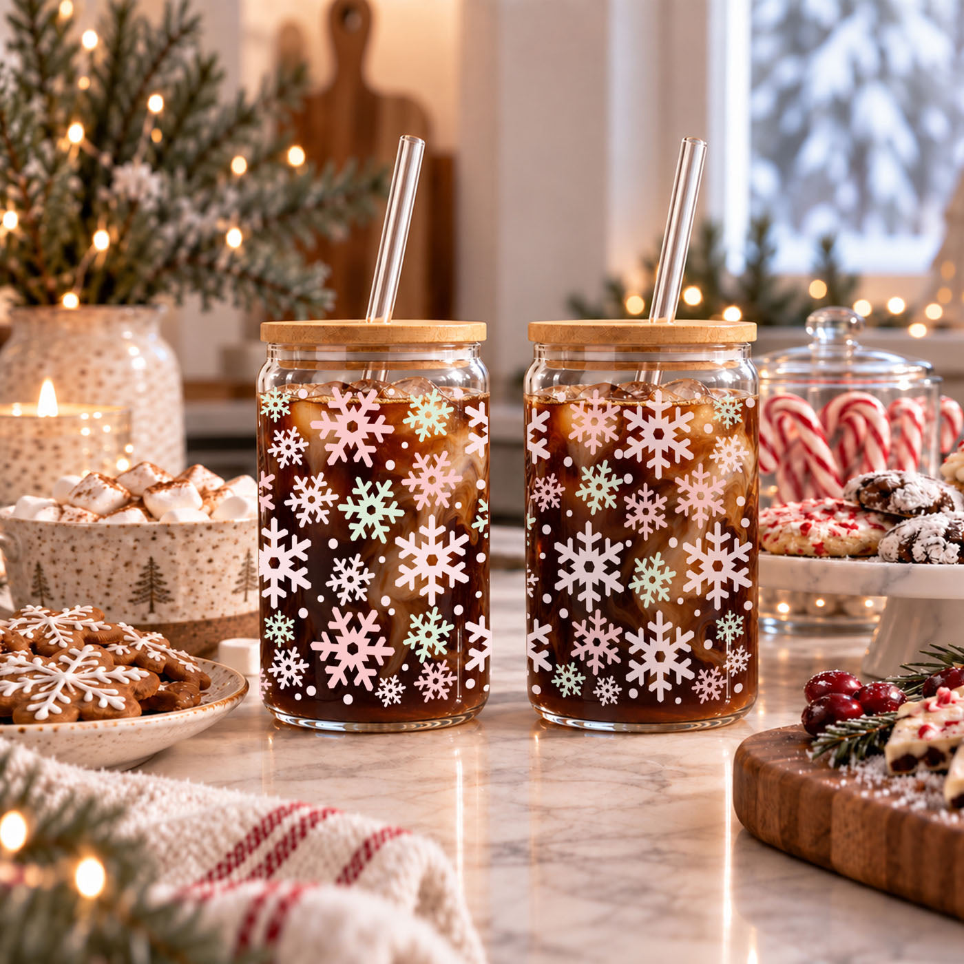 Pastel Snowflakes