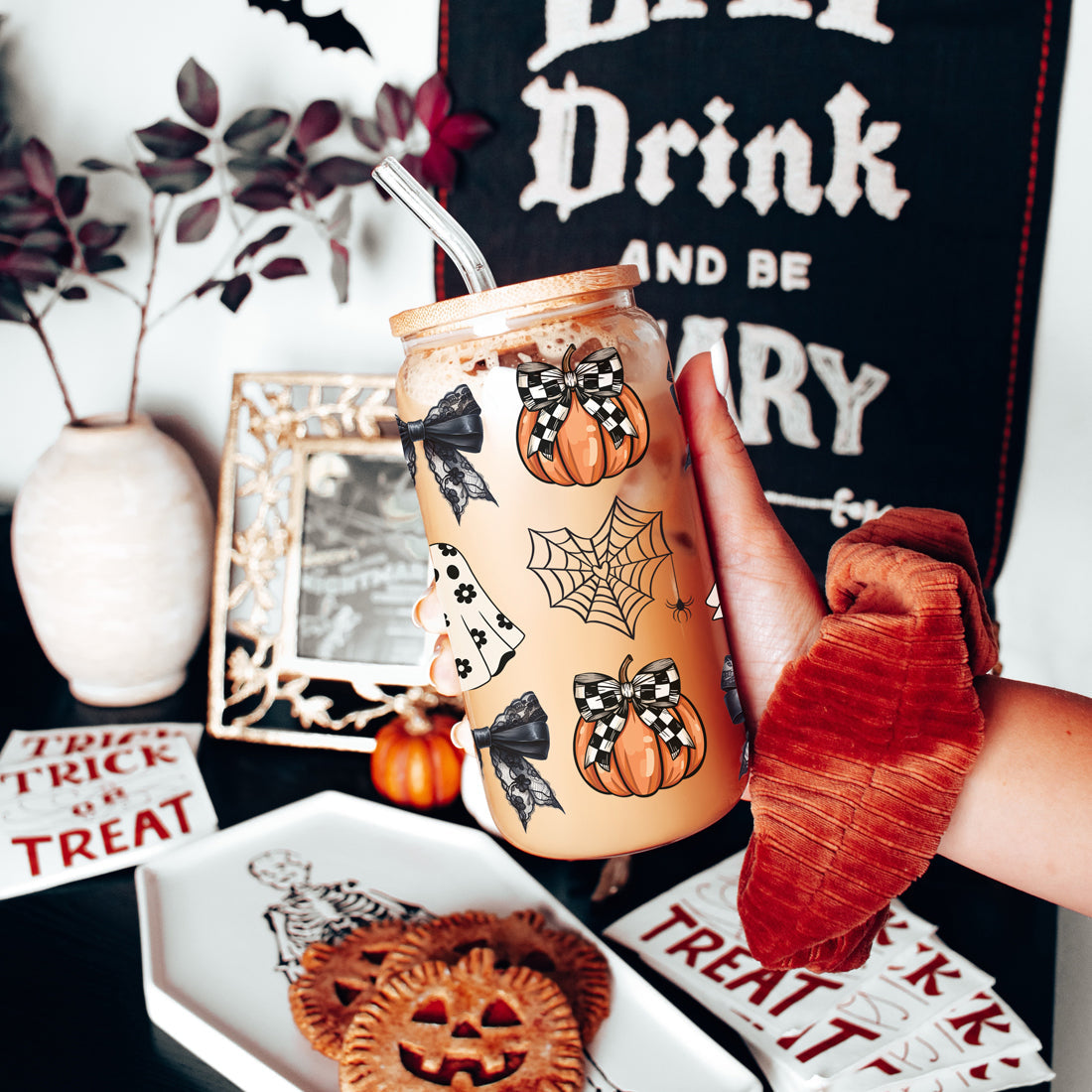 quality tested halloween glass
premium construction tumbler
halloween hostess gift glass
fall housewarming tumbler
spooky thank you present