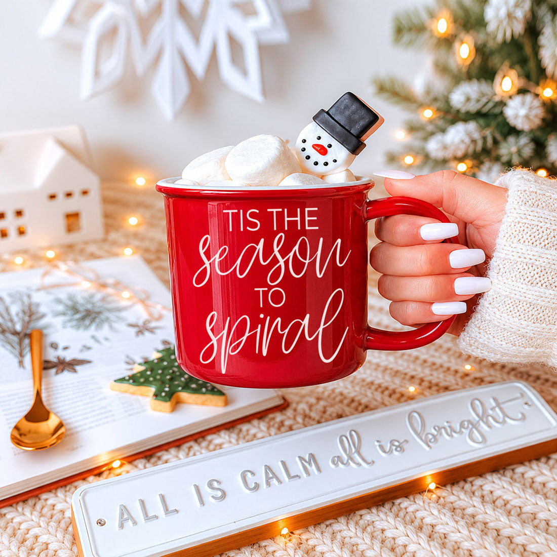 Christmas shopping coffee cup
holiday baking coffee mug
Christmas cookie decorating mug
December morning coffee cup
Christmas pajamas coffee mug
cozy winter drinkware
holiday self care coffee mug
funny Christmas mug that says Tis The Season To Spiral
sarcastic holiday coffee cup for Christmas chaos
funny Christmas gift for moms who do everything
relatable holiday mug for overwhelmed Christmas season