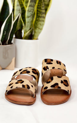 Spirited Dual Strap Slide in Leopard