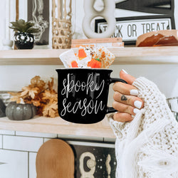 Dishwasher Safe Halloween Coffee Mug Large Capacity
Double-Sided Halloween Design Coffee Mug Black Ceramic