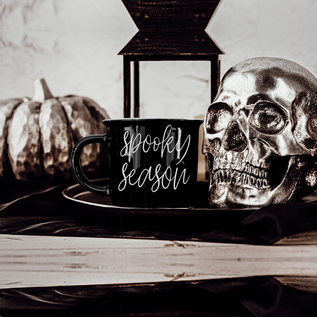 Minimalist Halloween Coffee Mug Spooky Season Text