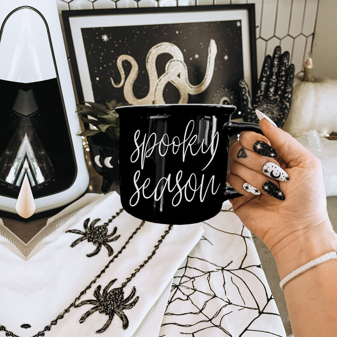 Halloween Gift Mug for Coffee Lovers Spooky Season Design
Spooky Season Coffee Cup for Halloween Aesthetic