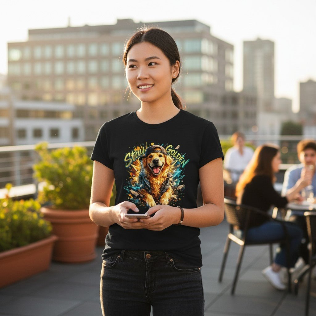 Stay Golden Retriever Graphic T-Shirt