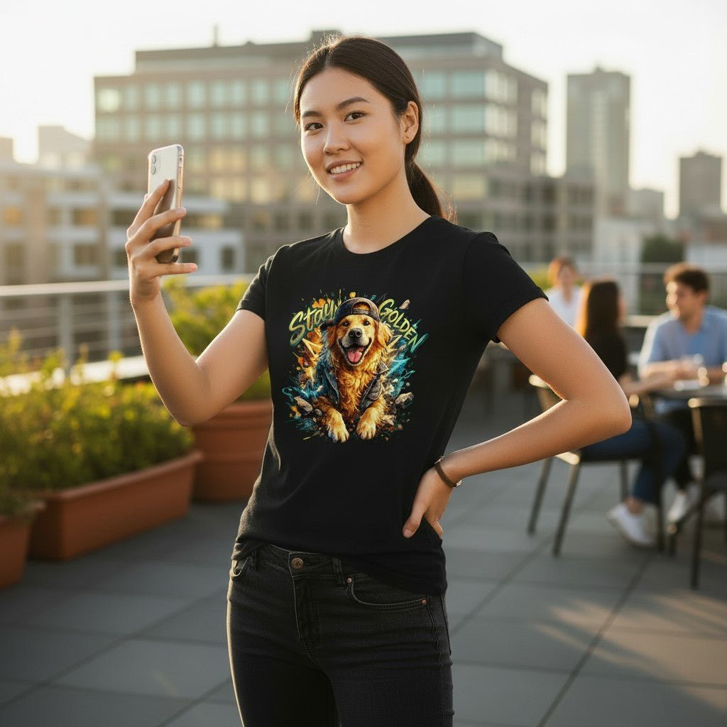 Stay Golden Retriever Graphic T-Shirt