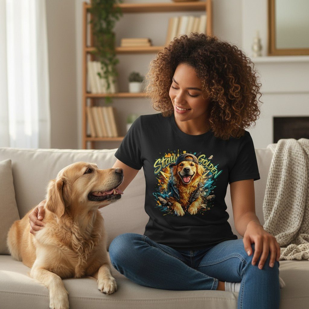 Stay Golden Retriever Graphic T-Shirt