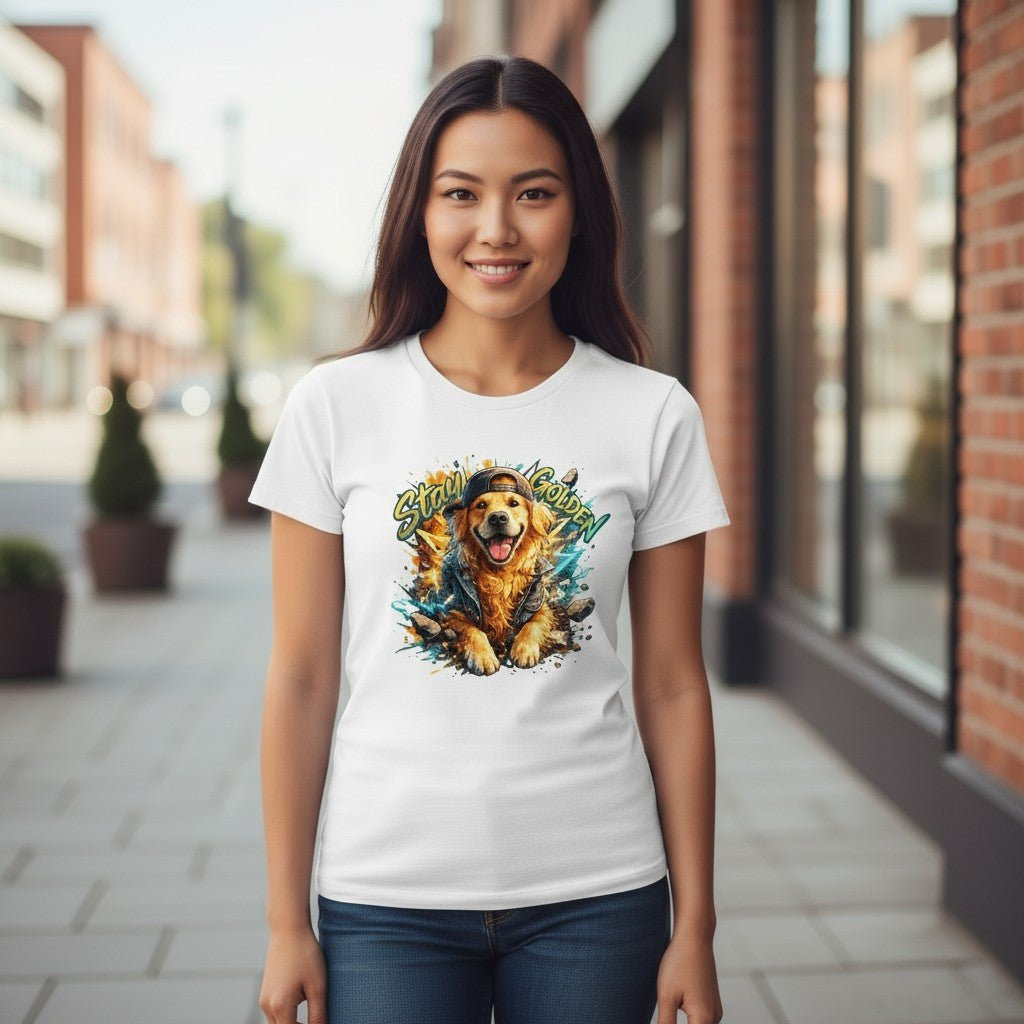 Stay Golden Retriever Graphic T-Shirt