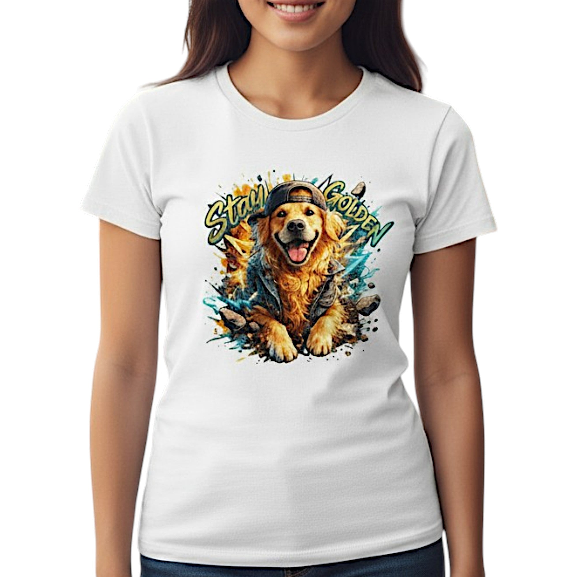 Stay Golden Retriever Graphic T-Shirt