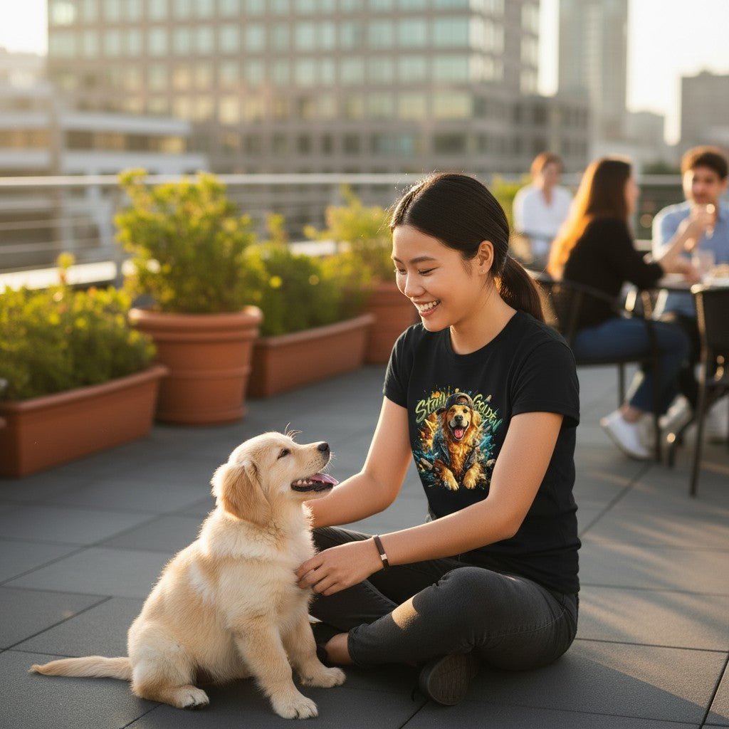 Stay Golden Retriever Graphic T-Shirt