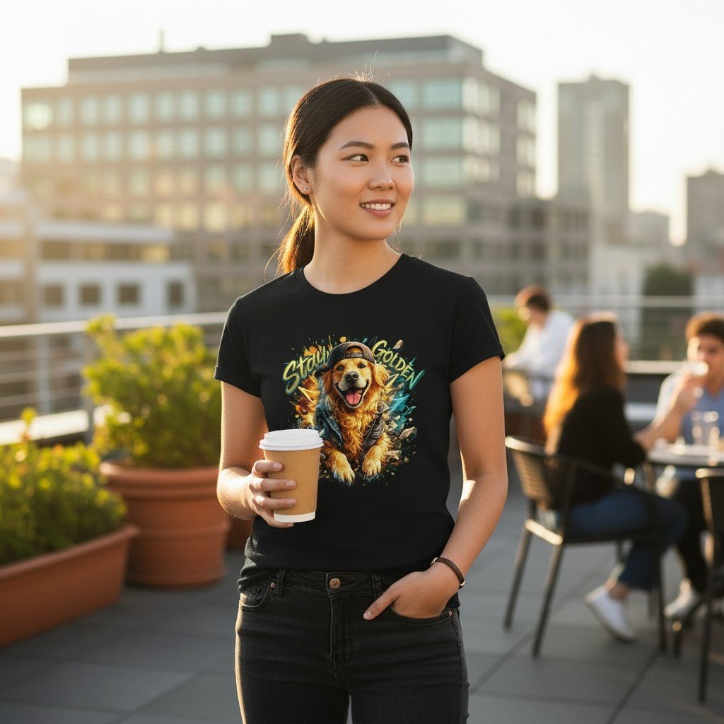 Stay Golden Retriever Graphic T-Shirt