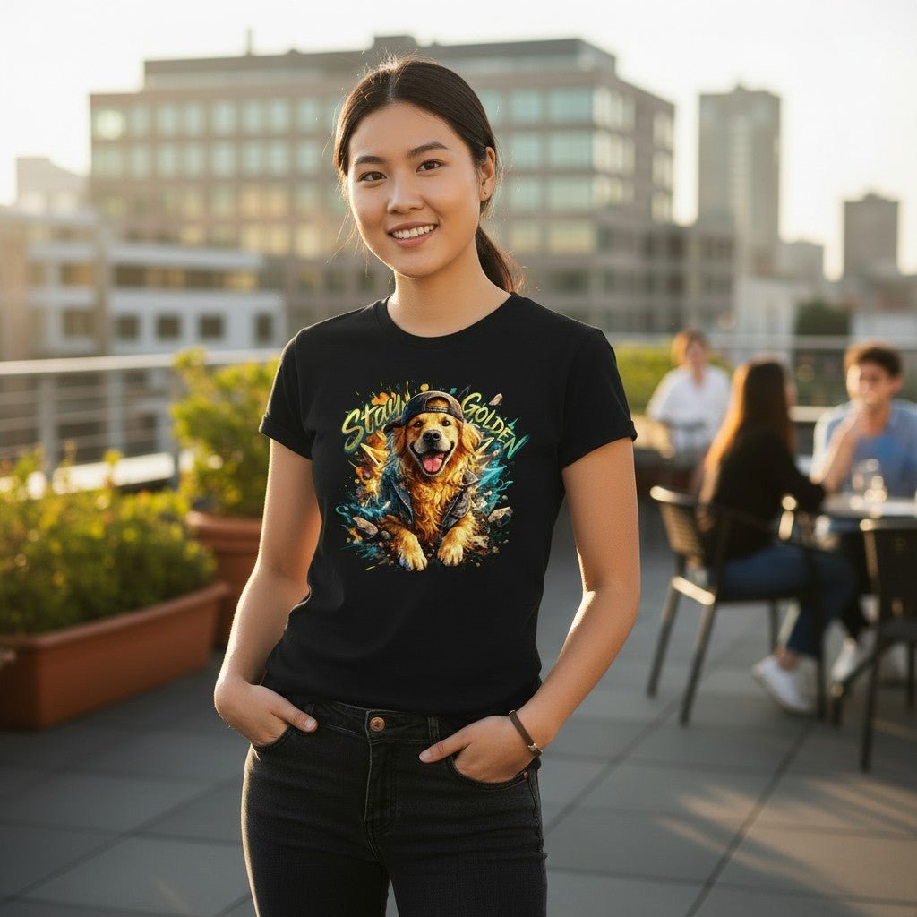Stay Golden Retriever Graphic T-Shirt