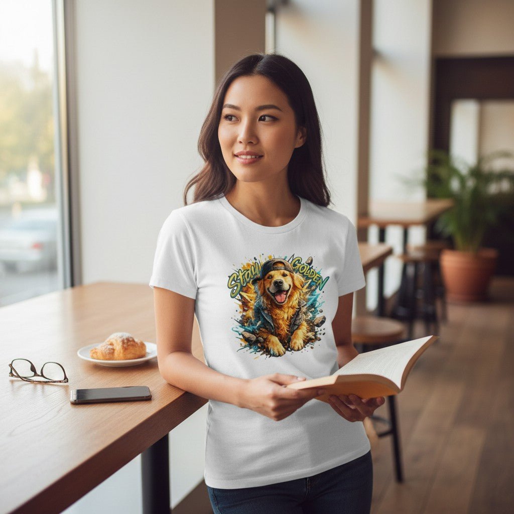 Stay Golden Retriever Graphic T-Shirt