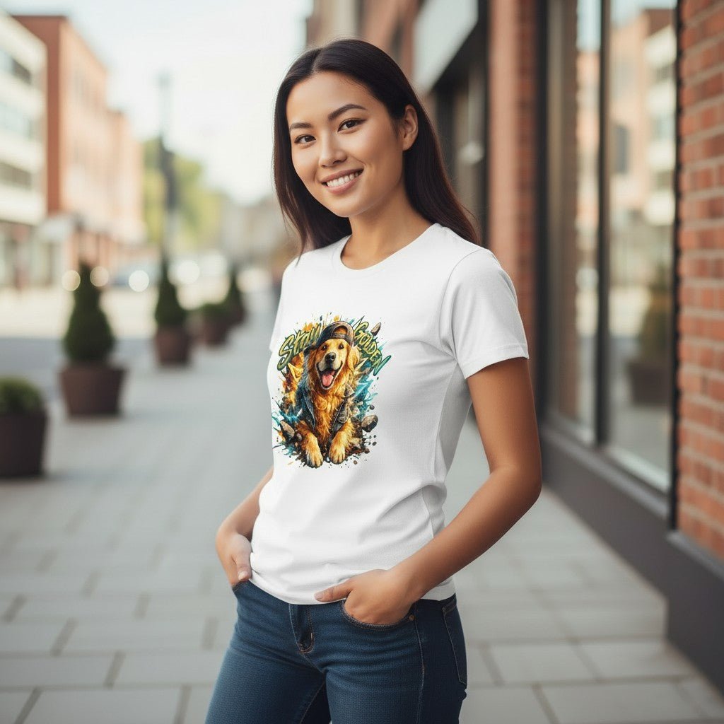 Stay Golden Retriever Graphic T-Shirt