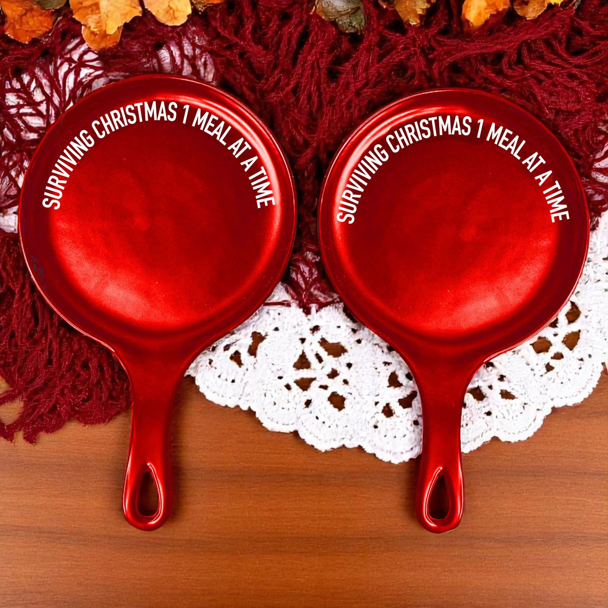Red ceramic holiday spoon rest - perfect for Christmas baking
Christmas kitchen essentials - red spoon rest with festive design
Holiday host humor
Christmas mom gift
Holiday stress relief
Christmas kitchen sass
